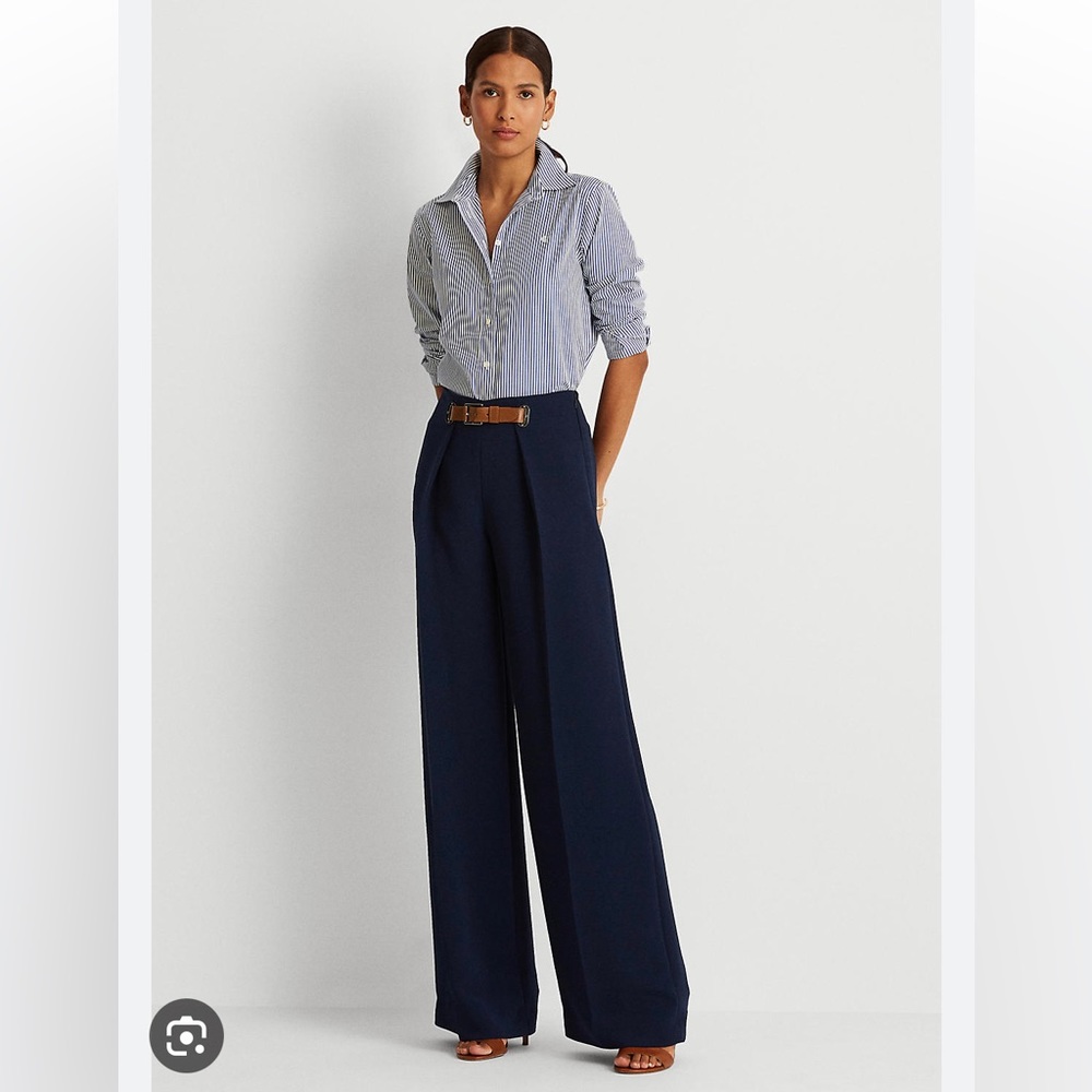 LAUREN black trouser flowy pants. EUC